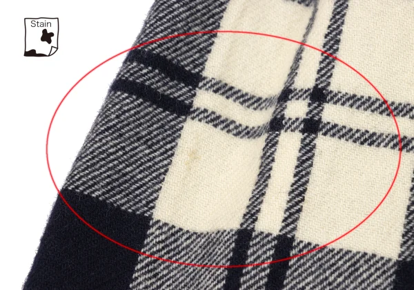 COMME des GARCONS Wool Plaid Pleated Waist-string Skirt K-175027_009