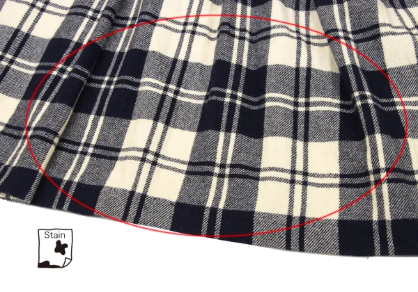 COMME des GARCONS Wool Plaid Pleated Waist-string Skirt K-175027_010