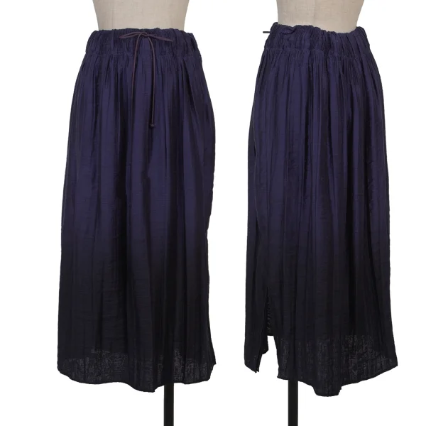 ISSEY MIYAKE FETE Poly Blend Gradation Skirt Purple 2 K-175034_001