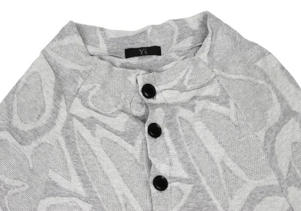 Y's Cotton Geometric Jacquard Cardigan K-175035_003