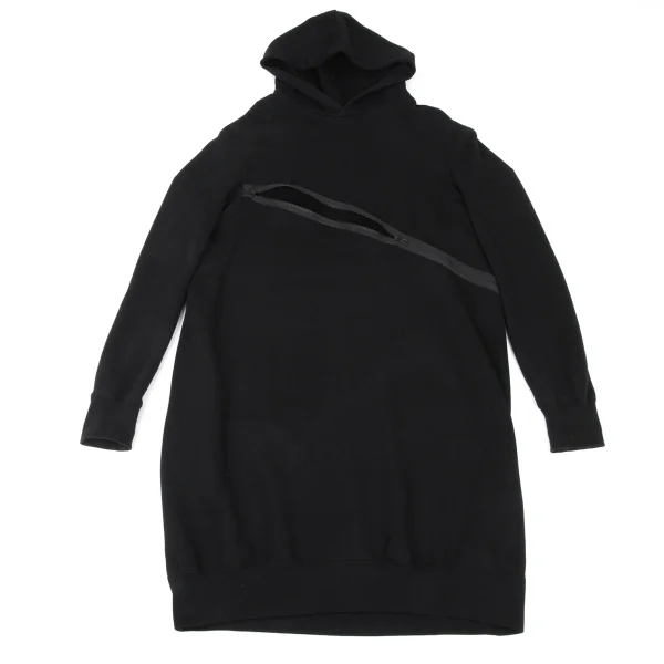B Yohji Yamamoto Curve Zip Design Long Hoodie K-175037_002