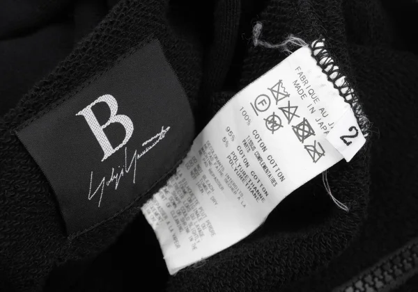 B Yohji Yamamoto Curve Zip Design Long Hoodie K-175037_019