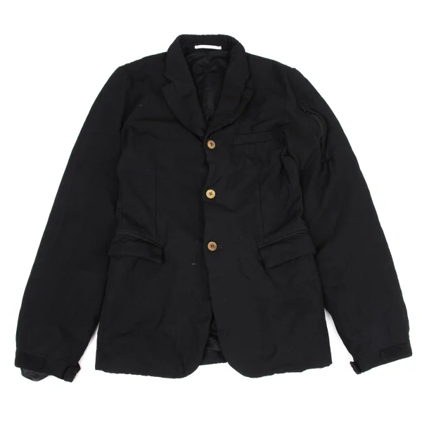 COMME des GARCONS HOMME PLUS Dyed Poly Zip Design Jacket Black M K-175038_001