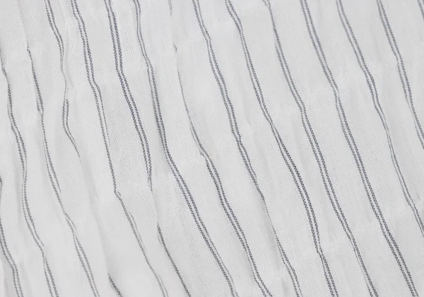 Y's Cotton Cupra Stripe Shirring Shirt Dress K-175040_009