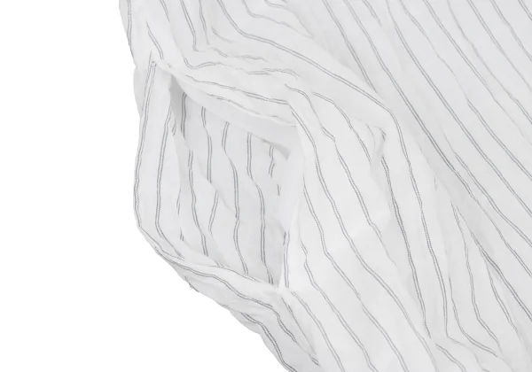 Y's Cotton Cupra Stripe Shirring Shirt Dress K-175040_010