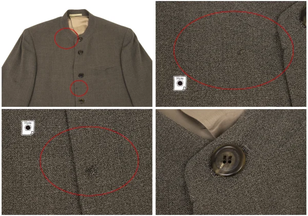 ISSEY MIYAKE MEN Wool Rayon Stand-collar Jacket K-175041_002