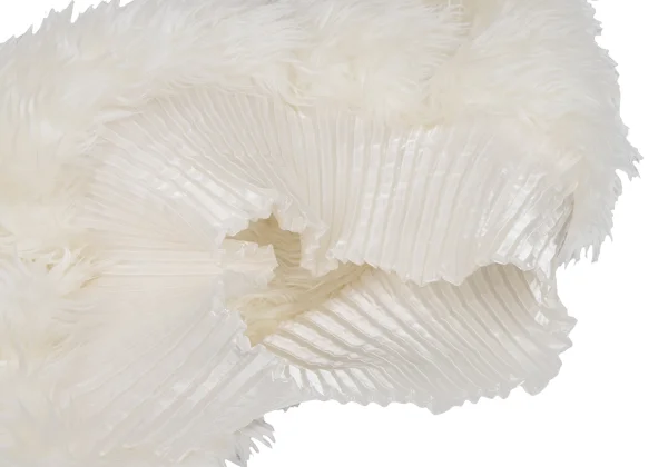 ISSEY MIYAKE Pleats Switching Faux Fur Snood K-175042_004
