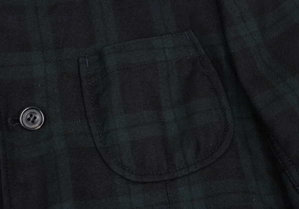 COMME des GARCONS HOMME Wool Black Watch Puckered Jacket K-175048_006
