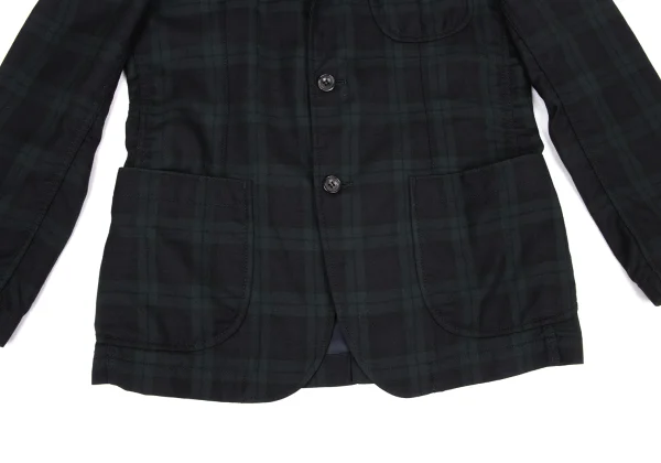 COMME des GARCONS HOMME Wool Black Watch Puckered Jacket K-175048_009