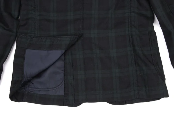 COMME des GARCONS HOMME Wool Black Watch Puckered Jacket K-175048_016