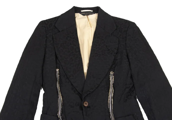 COMME des GARCONS HOMME PLUS Animal Jacquard Poly Zip Jacket K-175052_002