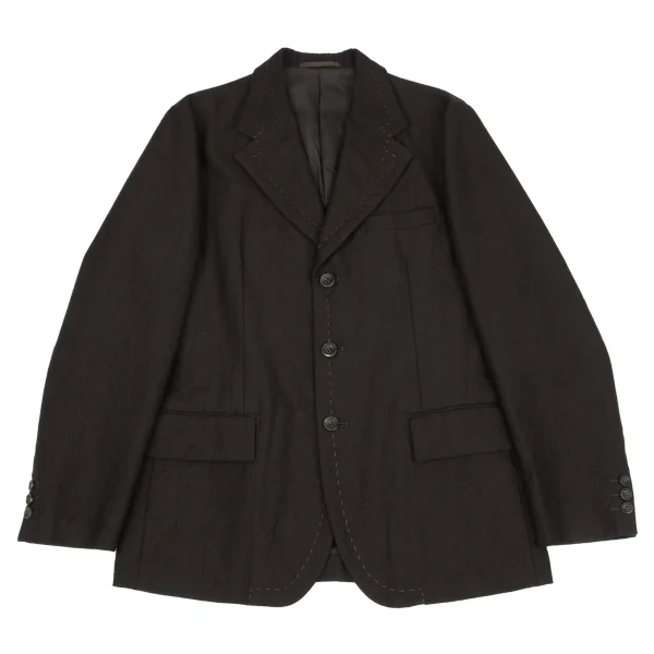 COMME des GARCONS HOMME Wool Stitch Jacket Brown M K-175056_001