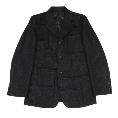 COMME des GARCONS HOMME PLUS Poly Wool Crocodile Print Jacket