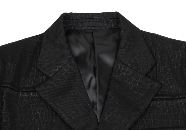 COMME des GARCONS HOMME PLUS Poly Wool Crocodile Print Jacket K-175057_003