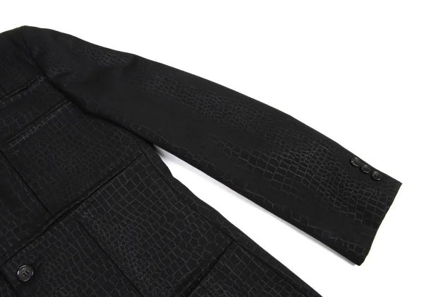 COMME des GARCONS HOMME PLUS Poly Wool Crocodile Print Jacket K-175057_007