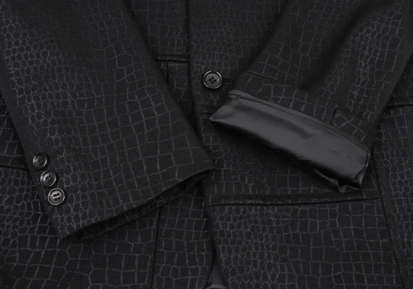 COMME des GARCONS HOMME PLUS Poly Wool Crocodile Print Jacket K-175057_008