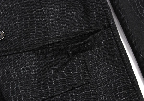 COMME des GARCONS HOMME PLUS Poly Wool Crocodile Print Jacket K-175057_010