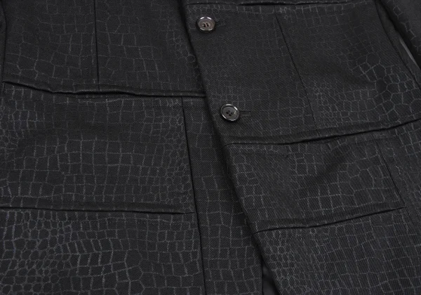 COMME des GARCONS HOMME PLUS Poly Wool Crocodile Print Jacket K-175057_011