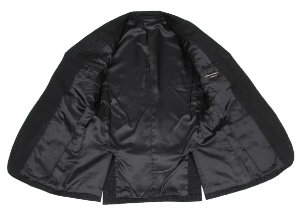 COMME des GARCONS HOMME PLUS Poly Wool Crocodile Print Jacket K-175057_012