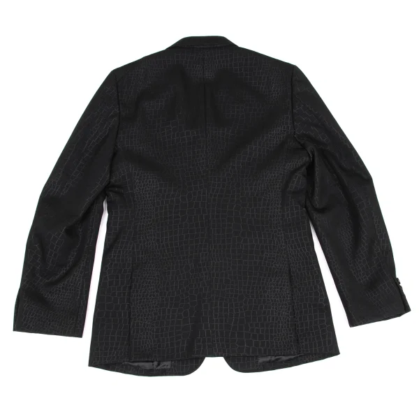 COMME des GARCONS HOMME PLUS Poly Wool Crocodile Print Jacket K-175057_013