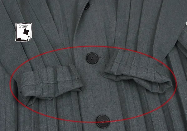 ISSEY MIYAKE MEN Pleated Switching Long Jacket K-175058_008