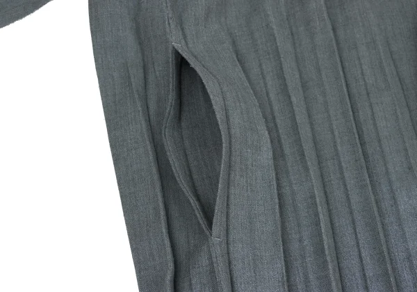 ISSEY MIYAKE MEN Pleated Switching Long Jacket K-175058_011