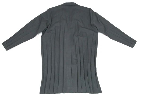 ISSEY MIYAKE MEN Pleated Switching Long Jacket K-175058_013