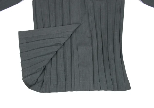 ISSEY MIYAKE MEN Pleated Switching Long Jacket K-175058_014