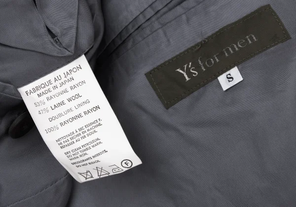 Y's for men Rayon Wool Twill Double Jacket K-175061_019