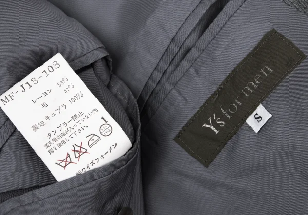 Y's for men Rayon Wool Twill Double Jacket K-175061_020