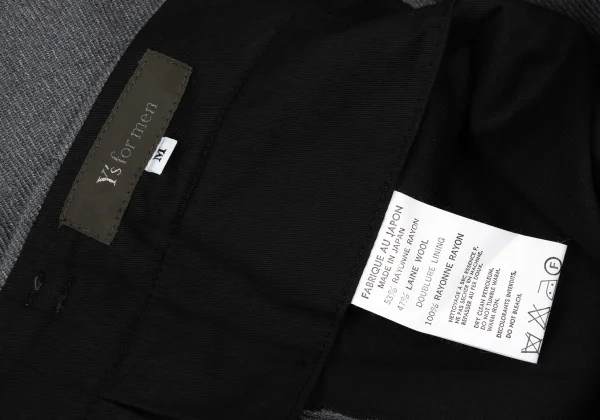 Y's for men Rayon Wool Twill Tuck Pants K-175062_012