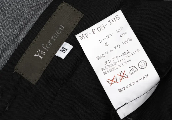 Y's for men Rayon Wool Twill Tuck Pants K-175062_013