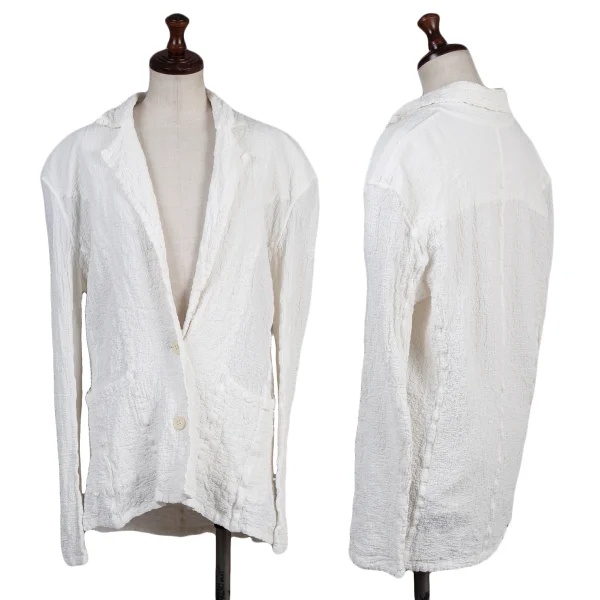 ISSEY MIYAKE me Cotton Blend Cauliflower Jacket White F K-175064_001