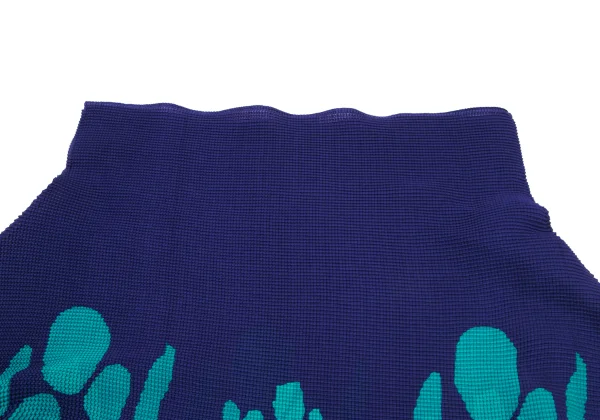 ISSEY MIYAKE me Graphic Print Wide High-neck Stretch Pleated Top K-175065_005
