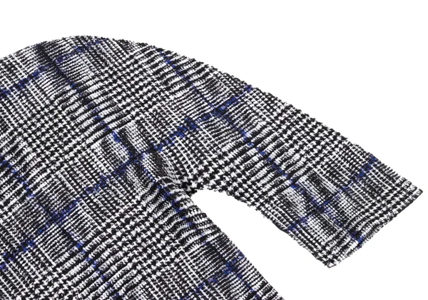 ISSEY MIYAKE me Plaid fabric Print High-neck Stretch Pleated Top K-175067_005