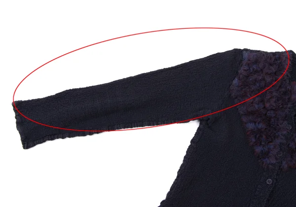 ISSEY MIYAKE me Ruffle Switching Cauliflower Blouse K-175070_006
