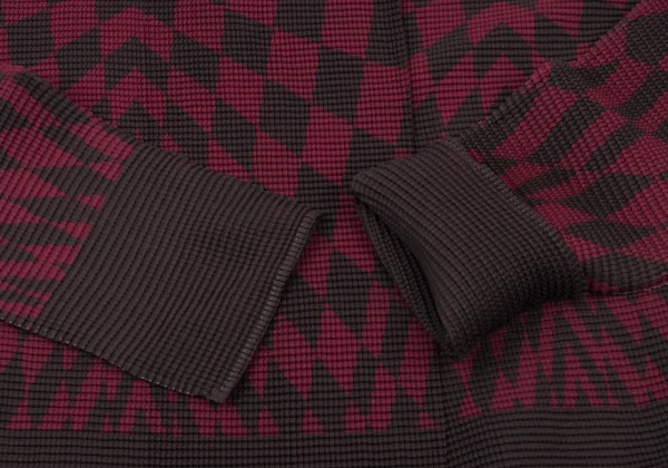 ISSEY MIYAKE me Check Print Stretch Pleated Buttonless Cardigan K-175073_006