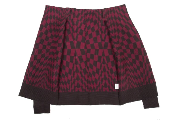 ISSEY MIYAKE me Check Print Stretch Pleated Buttonless Cardigan K-175073_008