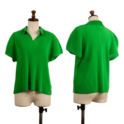 PLEATS PLEASE Mist Pleat Skipper Polo Shirt