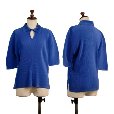 PLEATS PLEASE Mist Pleat Skipper Neck Short Sleeve Polo Shirt
