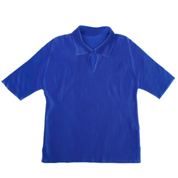 PLEATS PLEASE Mist Pleat Skipper Neck Short Sleeve Polo Shirt K-175078_002