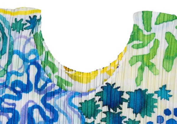 PLEATS PLEASE Graphic Watercolor Print French Sleeve T-Shirt K-175079_004