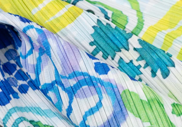 PLEATS PLEASE Graphic Watercolor Print French Sleeve T-Shirt K-175079_011