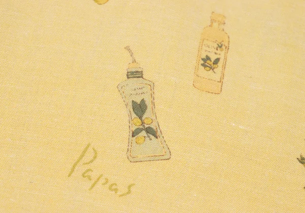 Papas Cotton Linen Olive Print Open Collar Shirt K-175081_012