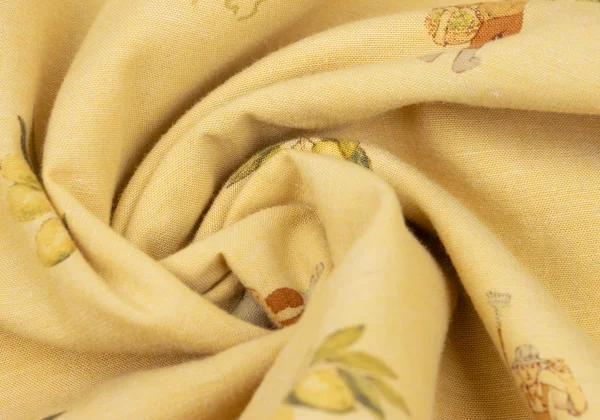Papas Cotton Linen Olive Print Open Collar Shirt K-175081_013
