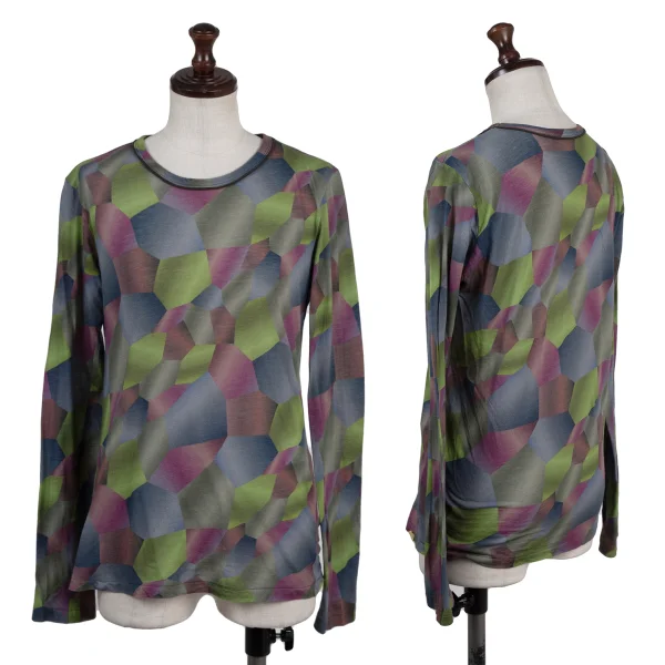 Y's Graphic Print Long-sleeve Top Multi-Color 2 K-175090_001