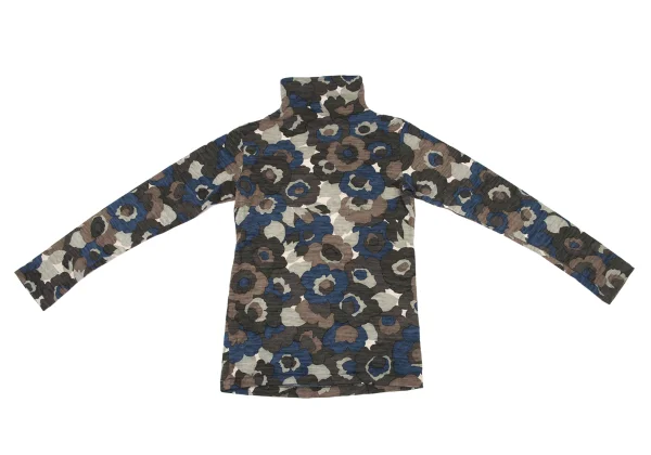 Y's Flower Print High-neck Knit Top K-175091_002