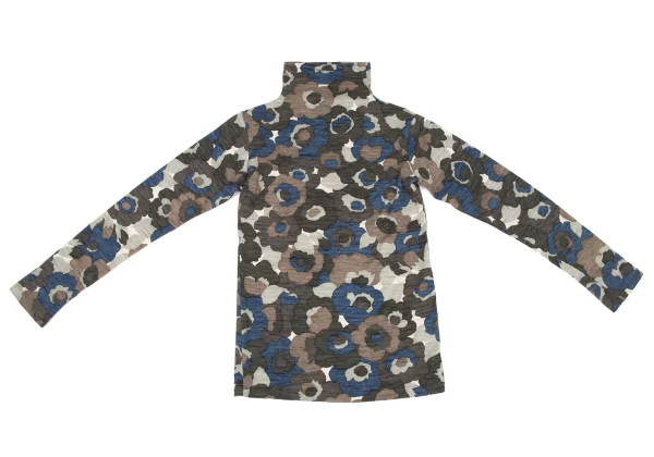 Y's Flower Print High-neck Knit Top K-175091_010