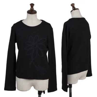 Y's Wool Flower Print Knit Top