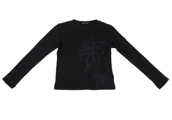 Y's Wool Flower Print Knit Top K-175093_002